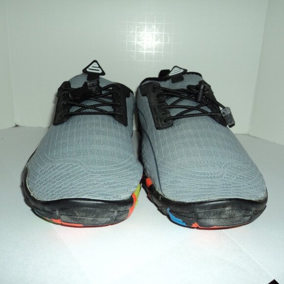 Sport S Water Shoes Men's Women's Beach Swim Pool Gray Black Rubber Lace Up - Picture 2 of 8